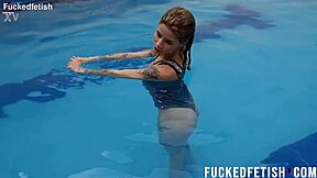 ashlee rose romantic underwater silver dress slim blonde