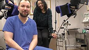 Blindfolded Yasmine Woods Sucks Cock in Latex