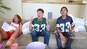 Everyone Fucks My Stepsister's Pussy Hard - Teen Gangbang Orgy!