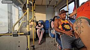 Married Woman Teases Stranger on Bus Ends Pussy Pounded