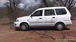 Rough African Maid Threesome with Big Black Cocks Teaches Tourist Interracial Anal Gangbang