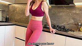 Busty friend's mom lures guy over then rides his huge cock cowgystyle with dirty talk and moans in homemade russian fun