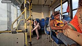 Married Woman Teases Stranger on Bus Ends Pussy Pounded