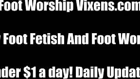 time to tease her feet in revenge foot fetish threesome