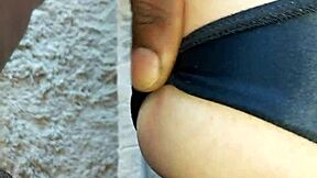 shopping security bareback assfucks crossdressing black shemale's tight hole raw