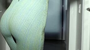 Stunning asian brunette teen exposes perky nipples and petite tits!