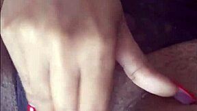 Muscular Ebony with Fat Pierced Pussy Lips Fingers Clit to Intense Orgasm