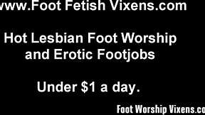 time to tease her feet in revenge foot fetish threesome