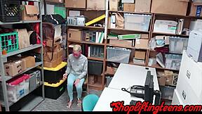 imagine this kinky black teen bound and riding cock after getting caught shoplifting?