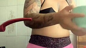 I'm cooking dinner knowing i'll be dessert for hubby’s friend halloween pussy flash!