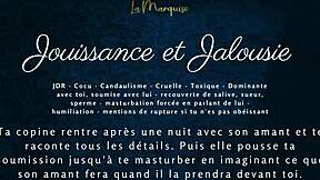 Jouissance et Jalousie: French JOI Makes Cuck Husband Watch and Stroke