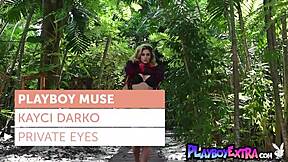 Athletic Teen Blondie Kayci Darko Strips Naked Posing Tits and Pussy Outdoors