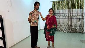 Maid sneaks boyfriend into house for big ass tits homemade fuck