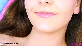 hey sweet teen brunette 18+ i'm showing off my sexy petite body in this daddy casting interview