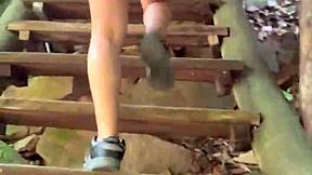 peruvian redhead gulps stranger's cum facial deep in jungle wilds