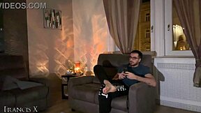 two blonde sluts devour big cock in sloppy double blowjob action