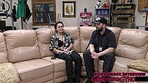 Who's ready for mara luv's backstage shaved pussy closeup in latex gloves?