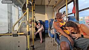 Married Woman Teases Stranger on Bus Ends Pussy Pounded