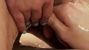 Busty Tgirl Autumn Rain Slips Nuru Over Petite Lilly Bell!