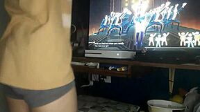 perfect body dances just right teasing her wet curves underneath