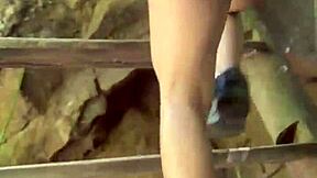 peruvian redhead gulps stranger's cum facial deep in jungle wilds