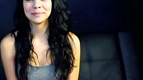 Sabrina's tight pussy gets pounded hard then she swallows cumshot