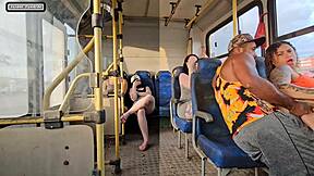 Married Woman Teases Stranger on Bus Ends Pussy Pounded