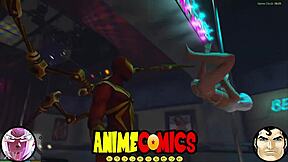 Spider-Man Pounds Prostitute with Monster Cock in Comic Fuck