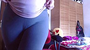 Italian Stepmom Drenches Yoga Pants in Gushing Orgasms