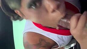 Cheerleader Sextapes Show Ebony Milfs Riding Big Black Cocks in Costumed Creampie Compilations