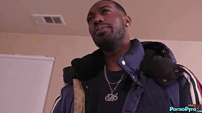 Blonde Milf Adira Allure Sucks Licks Balls on Two Big Black Cocks