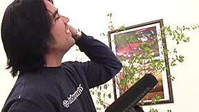 Fucking Brunette Slut Bent Over in Fishnets Gets Deepthroated and Doggystyled by Milf Mother-in-Law