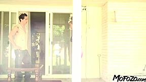 blonde milf hooks up with stepdaughter's boyfriend for rough anal pounding and sloppy blowjob