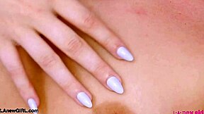 SEXY BLONDE TEEN STRIPS CUTE BODY ON SOFA FOR DADDY'S EYES ONLY!