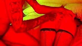 Homemade mature couple slams shaved pussy then switches to brutal bent over anal assfucking in fishnets