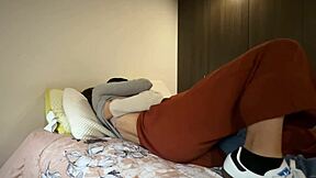 My best friend's blonde lesbian colombian girlfriend fingers licks and scissor tribs my wet pussy to console me perfectly