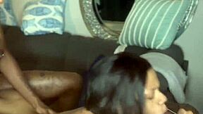 skinny ebony pierced nipples squirt in rough double penetration bbc threesome