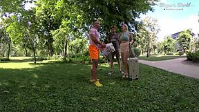 i'm fucking this busty blonde in wild threesome backstage deepthroat