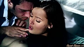 Gorgeous Stepsister Takes Deep Drilling Before Hot Creampie Finish