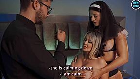 priest and nun salome gil fuck big tits kourtney love missionary doggystyle to save her sinful soul