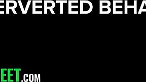 The horny milf corners perverted stepson for flashing big cock at school then rides him to creampie