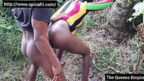 two first year ebony students fuck hard doggystyle bent over in bush during asuu strike gone wrong