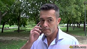 damn this spanish bbw milf montse takes stranger cock deep in ass