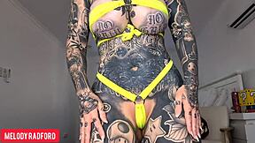 slutty bikini babe twerks fat ass then slips into bunny lingerie