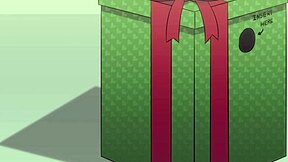 Christmas slut deepthroats huge cock swallows cumshot