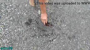 i'm out here on the nudist beach stuffing a stone in my ass and pussy for fun