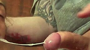 French Maid Candie Cross Gags on Deep Face Fuck