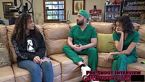 Mara Luv squirms in her teasing pussy exam