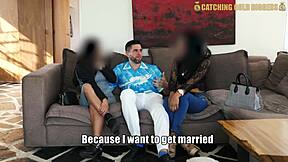 sexy latina wife takes big cocks in wild threesome with hubby