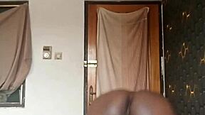 Punishing Black Slut's Juicy Pussy in Garage